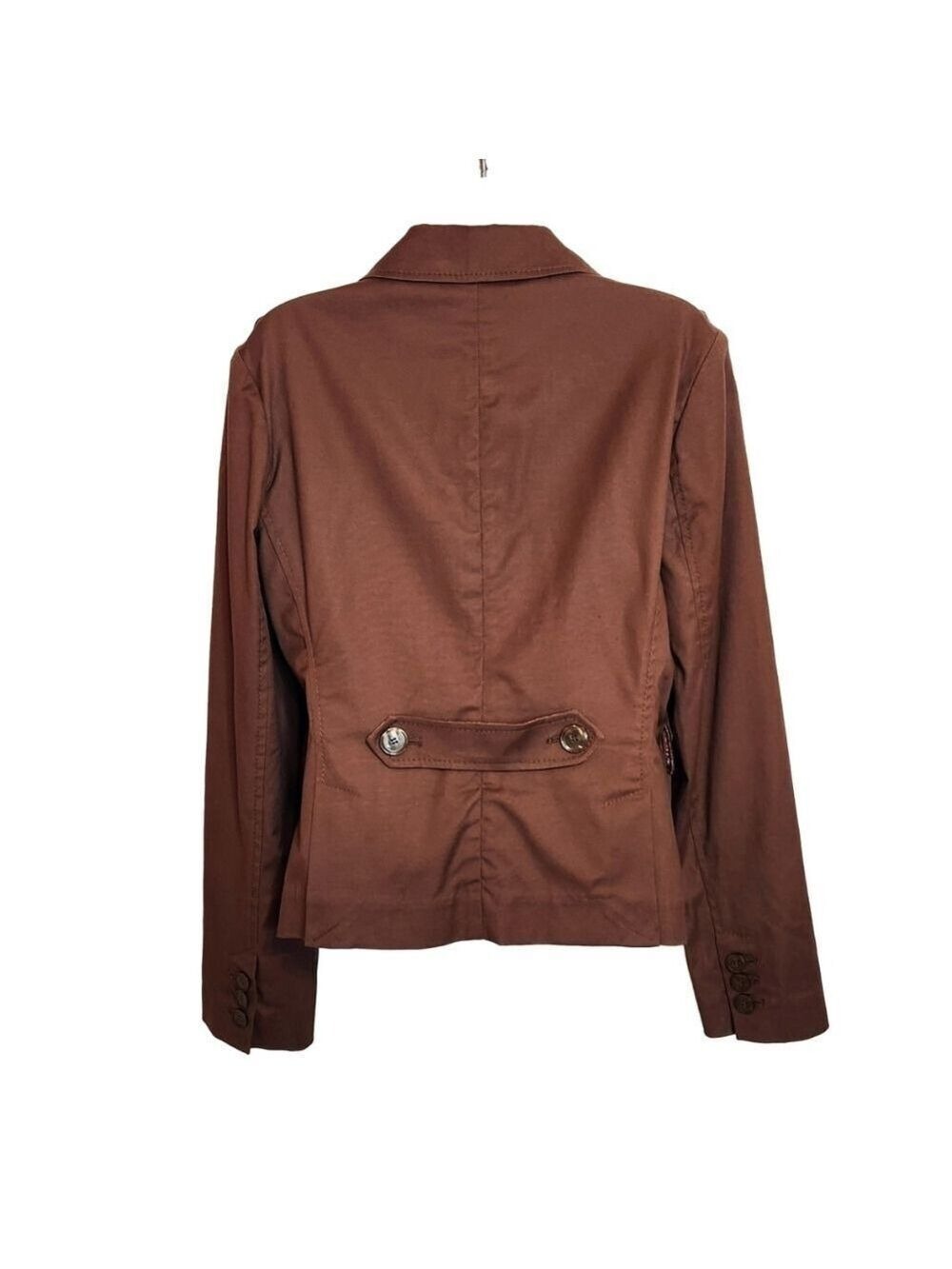 The Limited Brown Cotton Blend Fitted Career Blazer Jacket Size 8 - Picture 4 of 10